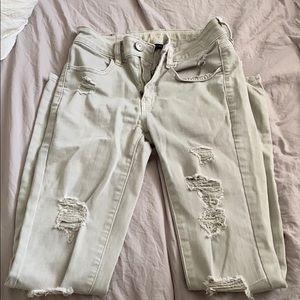grey american eagle jeans